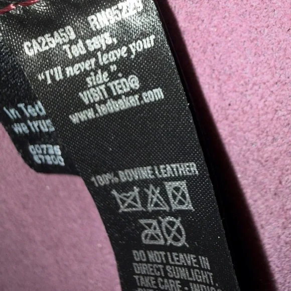 Ted Baker London Pink and Burgundy Floral Tote Bag Rose Gold Accents - Picture 10 of 16